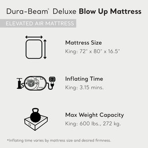 Intex Dura Beam Plus Deluxe Airbed, Air Mattress w/Built In Pump, King (2 Pack)
