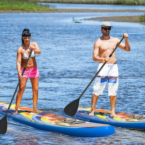 Inflatable Stand Up Paddle Board with Backpack and Aluminum Paddle Pump