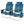2 Pieces Folding Backpack Beach Chair with Pillow-Pink