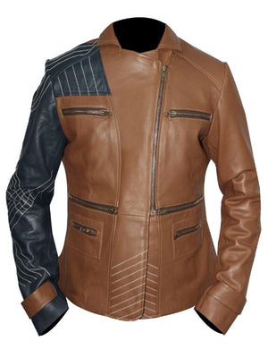 Women's Leather Jacket - Brown