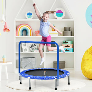 36 Inch Kids Trampoline Mini Rebounder with Full Covered Handrail