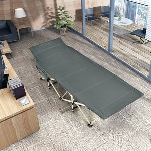 28.5 Inch Extra Wide Sleeping Cot for Adults with Carry Bag-Green
