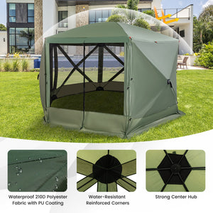 11.5 X 11.5 FT Pop-up Screen House Tent with Portable Carrying Bag