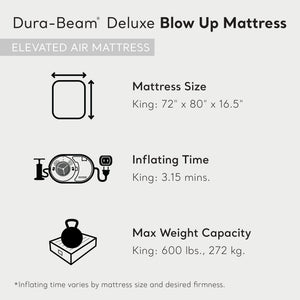 Intex Dura Beam Plus Deluxe Airbed, Air Mattress w/Built In Pump, King (2 Pack)