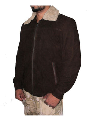 Stylish Brown Suede soft leather jacket