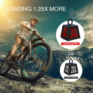 2-Bike Hitch Bike Rack, Folding Fat Tire Bike Carrier, 200 LBS, 2'' Receiver