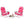 2 Packs 5-Position Outdoor Folding Backpack Beach Table Chair Reclining Chair Set