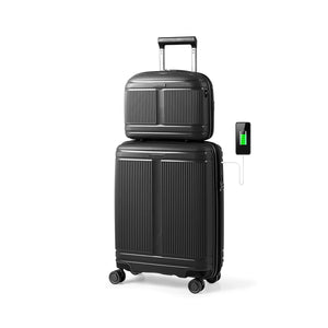 2-Piece Luggage Set 20 Inch Carry-on Suitcase and 14 Inch Cosmetic Case