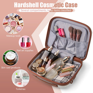 2-Piece Luggage Set 20 Inch Carry-on Suitcase and 14 Inch Cosmetic Case