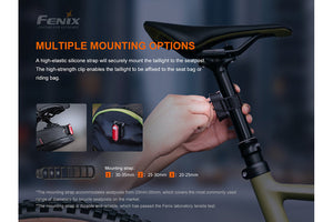 Fenix BC05R V2.0 Rechargeable Bicycle Tail Light - TRAPSKI