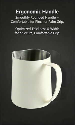 Pro Latte Art Pitcher - Eagle Beak Precision Spout 400ml/600ml, Advanced Patterns Under $25