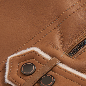 New Aviator Brown B3 Real Sheepskin Shearling Leather Bomber Flying Jacket for Men