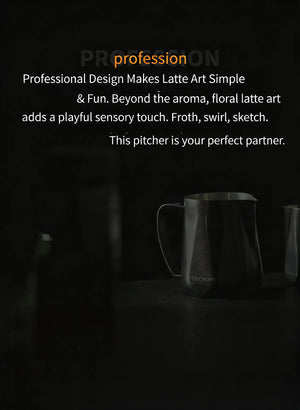 Best Geometric Milk Pitcher for Latte Art - Diamond Faceted 350ml/600ml