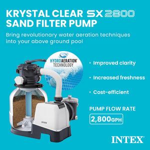 Intex 26647EG 2800 GPH Sand Filter Pump with Automatic Timer