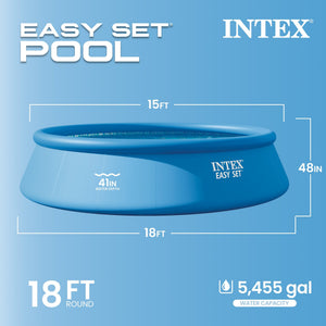 Round Above Ground Swimming Pool Set w/ Cleaning Maintenance Swimming Pool Kit
