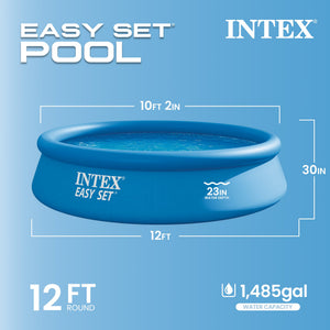 INTEX 28131EH 12ft x 30in Easy Set Up Inflatable Swimming Pool with Filter Pump