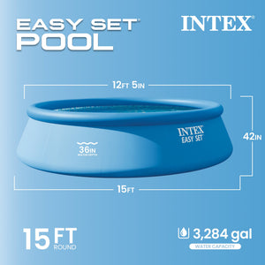 Intex 26165EH 15ft x 42in Easy Set Inflatable Above Ground Swimming Pool w/ Pump