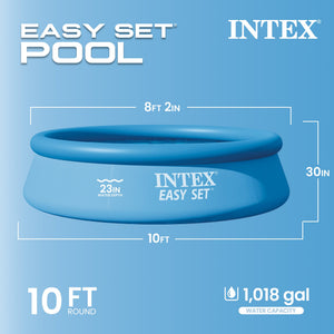 Intex 28121EH 10ft x 30in Easy Set Inflatable Kid Swimming Pool with Filter Pump
