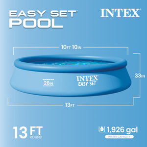 Intex 28141EH 13' x 33" Easy Set Inflatable Swimming Pool w/ 530 GPH Filter Pump
