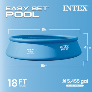 Intex 26175EH 18' x 48" Inflatable Round Outdoor Above Ground Swimming Pool Set