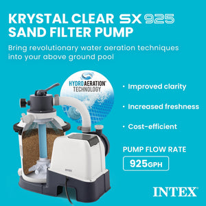 Intex 26641EG Krystal Clear Sand Filter Pump for 4,400 Gal Above Ground Pools
