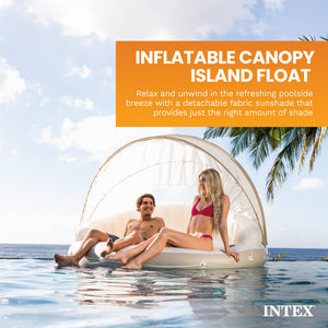 Intex Inflatable Canopy Island Float Lounge, 78.5" x 59"
