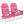 2 Pieces Folding Backpack Beach Chair with Pillow-Pink
