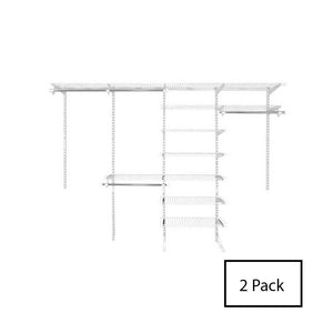 Rubbermaid FastTrack Wire Closet Organizer Configuration Storage Kit, 2 Pack