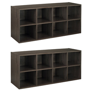 ClosetMaid 5081 8 Box Closet Shoe Organizing Storage Station, Espresso (2 Pack)