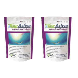 Bio-Active Non Polluting Cyanuric Acid Reducer Powder for Pools, 8 Oz (2 Pack)