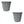 HC Companies 8 Inch Eclipse Planter with Attached Saucer, Stormy Gray (2 Pack)