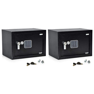 SereneLife SLSFE12 Fireproof Electronic Digital Combination Safe Box (2 Pack)