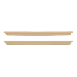 HC Companies Venetian 23.5 In Rectangular Flower Box Saucers, Sandstone (2 Pack)