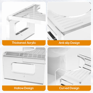 7'' Tall Acrylic Toilet Stool