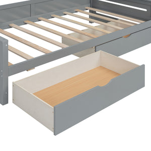 Daybed With All-In-One Cabinet And Shelf