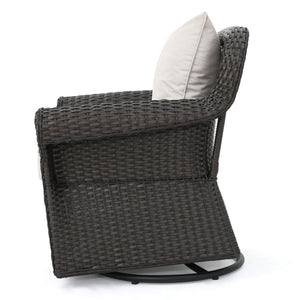 Amaya Outdoor Swivel Rocker Chair with Water Resistant Cushions