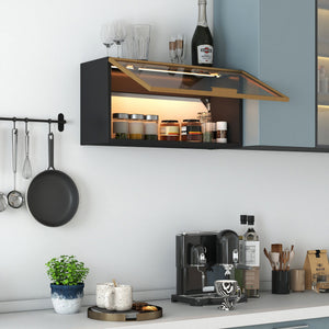 Large-Capacity Spice Rack Wall Mounted Storage Cabinet