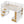 Full Size Loft Bed With Desk And Shelves, 2 Built In Drawers, Storage Staircase - Natural / White
