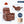 Red Genuine Leather Heat Massage Manual Recliner Chair