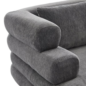 Oversized Chaise Lounge Sofa Bed with Deep Seat and Layered Armrests