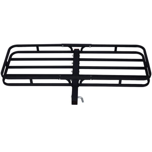 Heavy Duty Steel Hitch Mount Cargo Carrier Rack For SUV, Truck, Car With 2" Receiver - Black