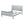 Louis Philippe Platinum Finish Twin Bed