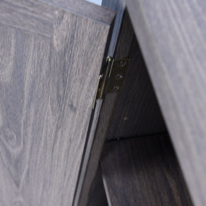 Elegant Sideboard With 2 Acrylic Mirrored Doors, Adjustable Shelf Storage