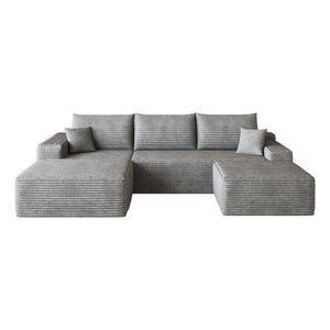 107" Cloud Sectional Sofa with 1 Ottoman