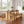 Natural Color Rubber Wood Dining Set with Plastic Rattan