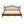 King Size Wooden Platform Bed with Rattan Headboard