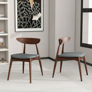 Retro Dining Chairs With Ergonomic Back (Set of 2)