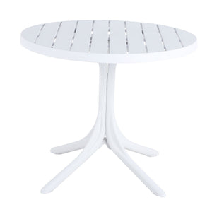 Modern Round Table, Waterproof, UV Resistant And Durable - White