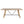Rustic Dining Table with Metal Support in Natural Pine Wood Finish