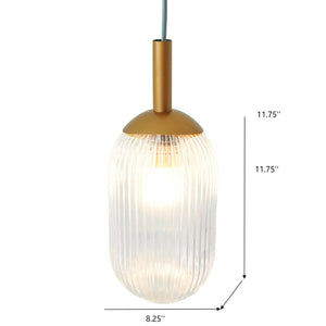 Modern Style Pendant Lamp - Bronze and Clear